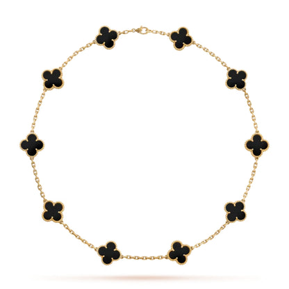 CLOVER | 10 Motief Zwarte Ketting
