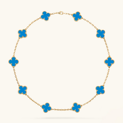 CLOVER | 10 Motief Blauwe Ketting