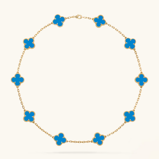 CLOVER | 10 Motief Blauwe Ketting