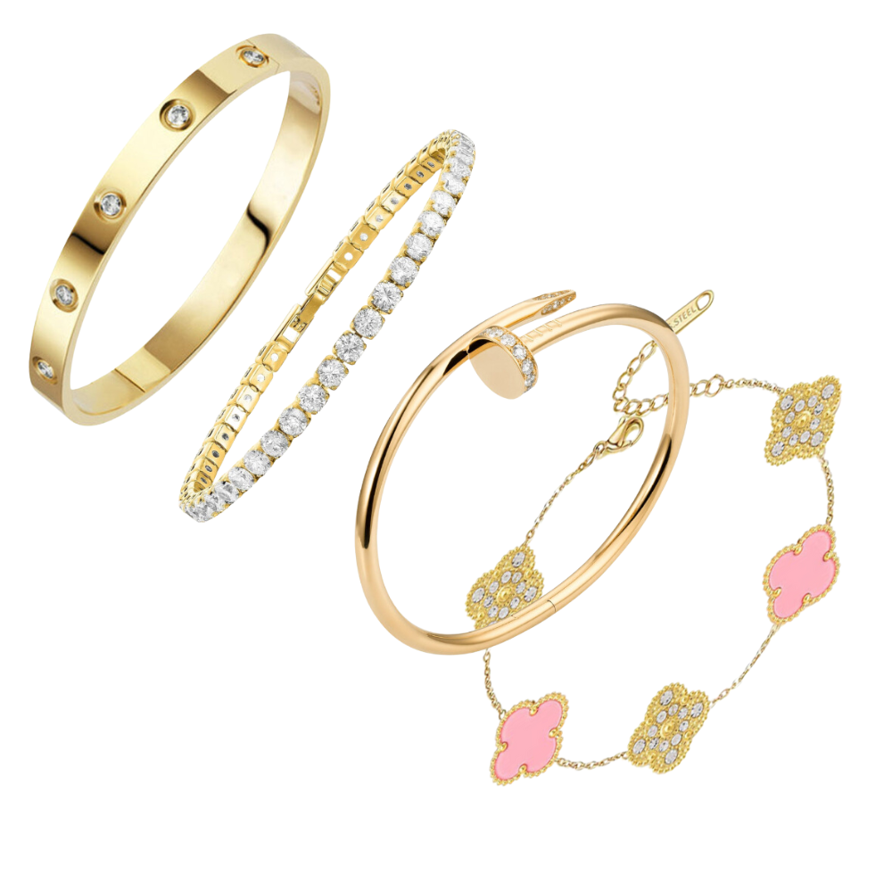 4-delige Armband Set - Goud