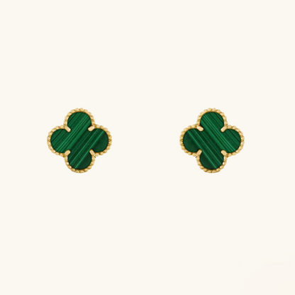 CLOVER | Groene Oorbellen