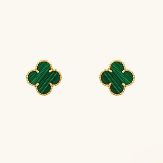 CLOVER | Groene Oorbellen