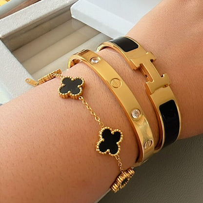 3-delige Armbandenset Zwart