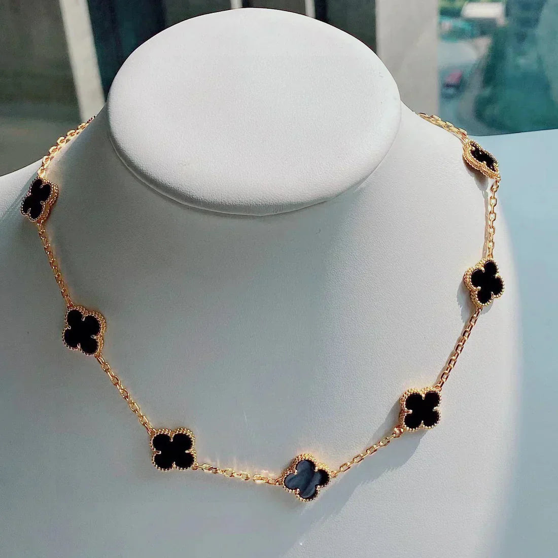 CLOVER | 10 Motief Zwarte Ketting
