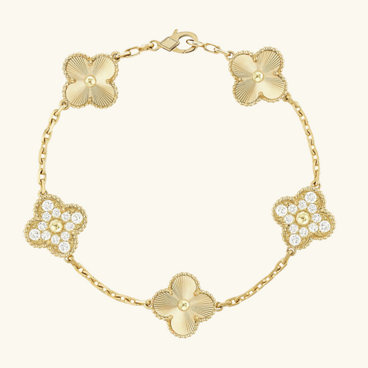 CLOVER | Gouden Guilloché Armband Prestige