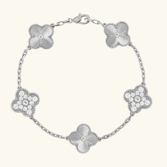 CLOVER | Zilveren Guilloché Armband Prestige