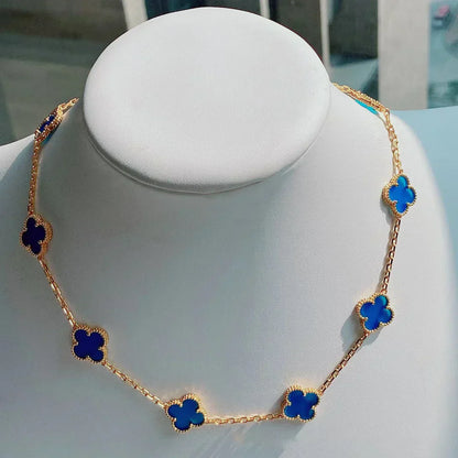 CLOVER | 10 Motief Blauwe Ketting
