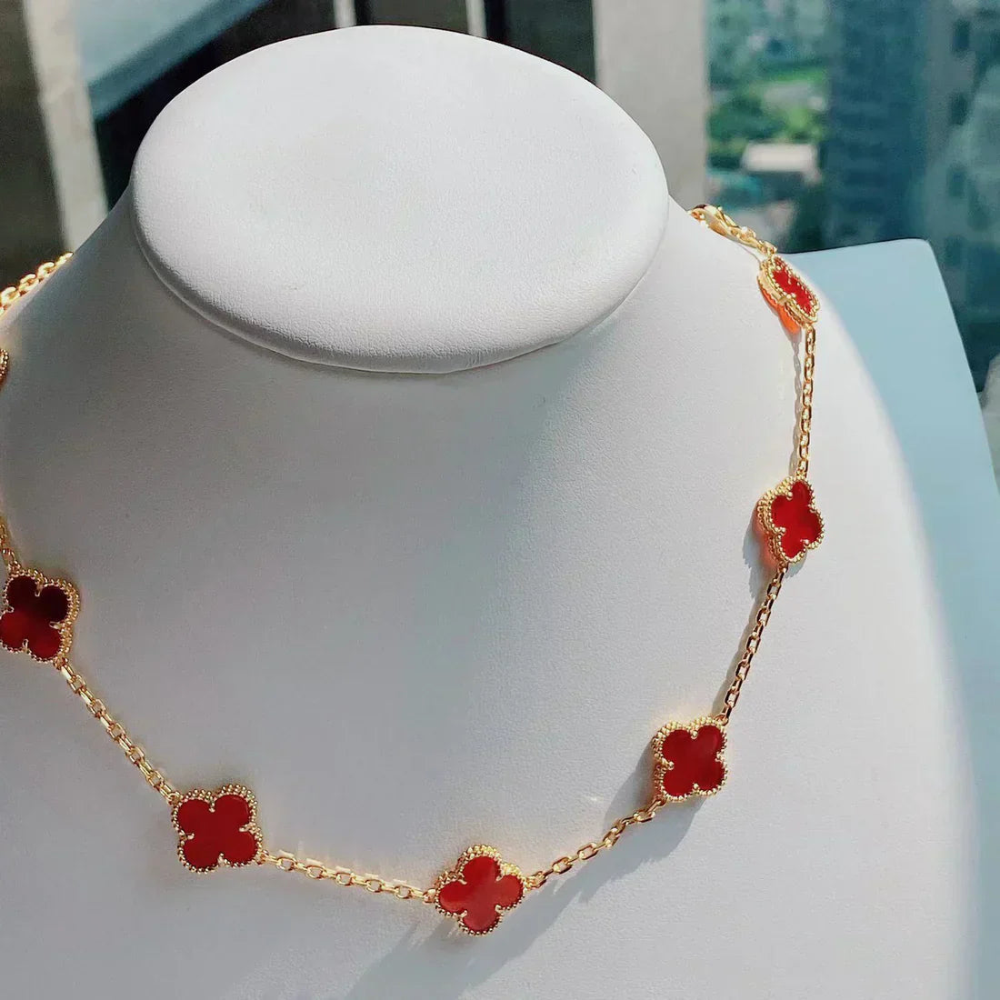 CLOVER | 10 Motief Rode Ketting