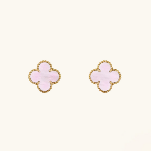 CLOVER | Roze oorbellen
