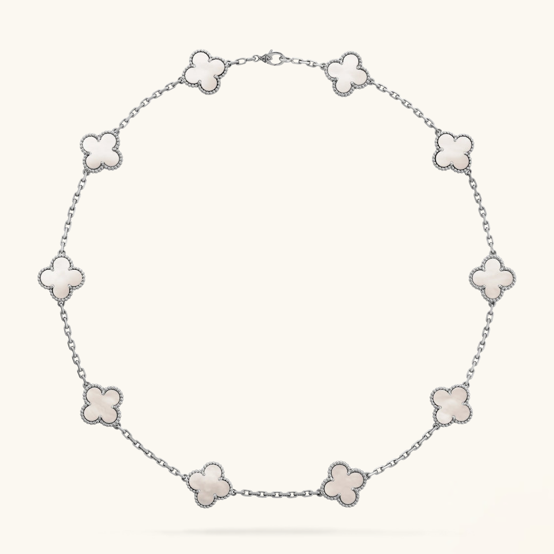 CLOVER | 10 Motief Zilveren Ketting