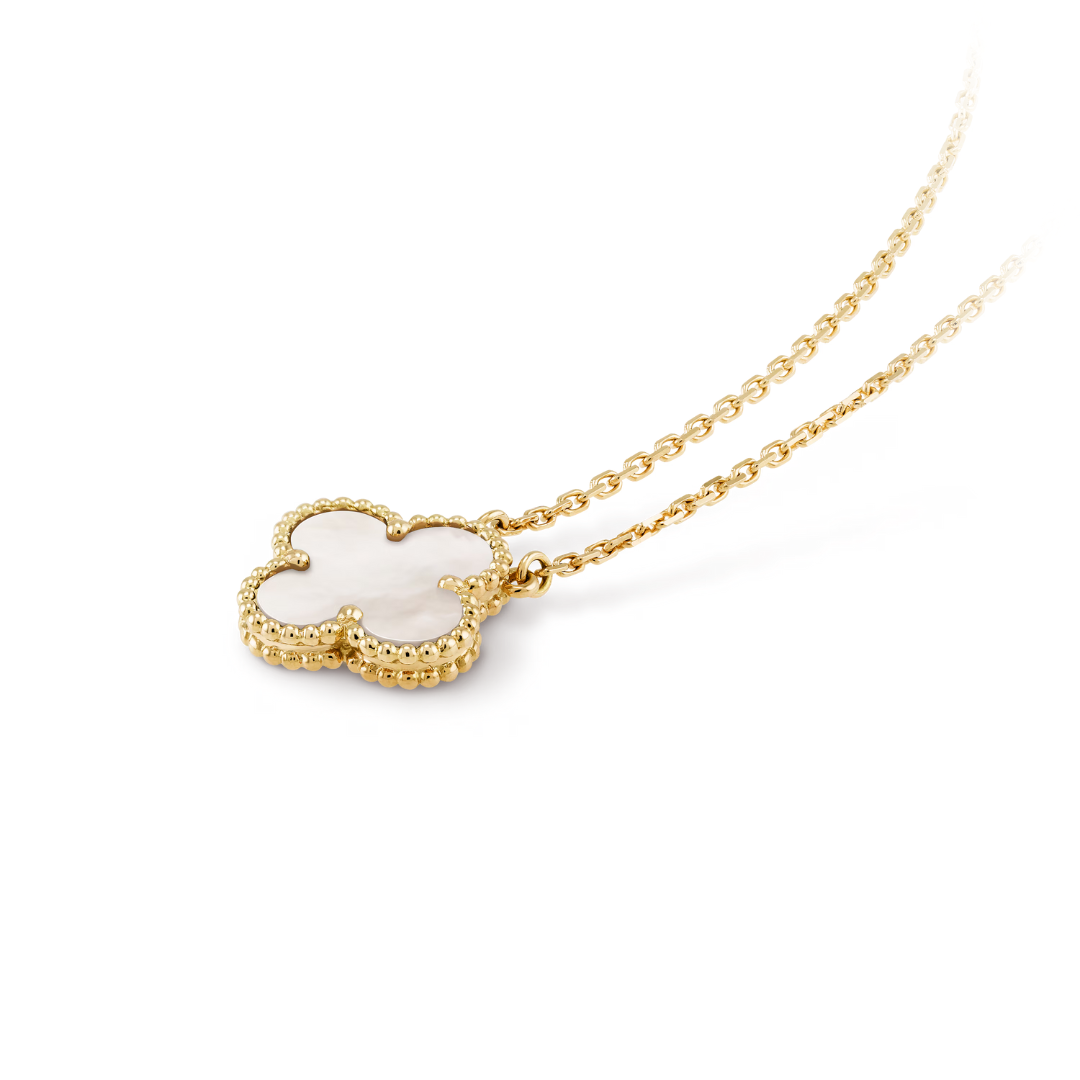 CLOVER | Witte/Gouden Ketting