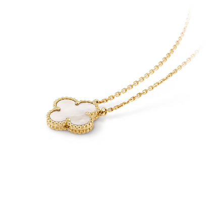 CLOVER | Witte/Gouden Ketting