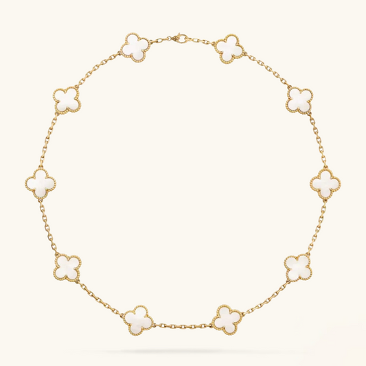 CLOVER | 10 Motief Witte Ketting