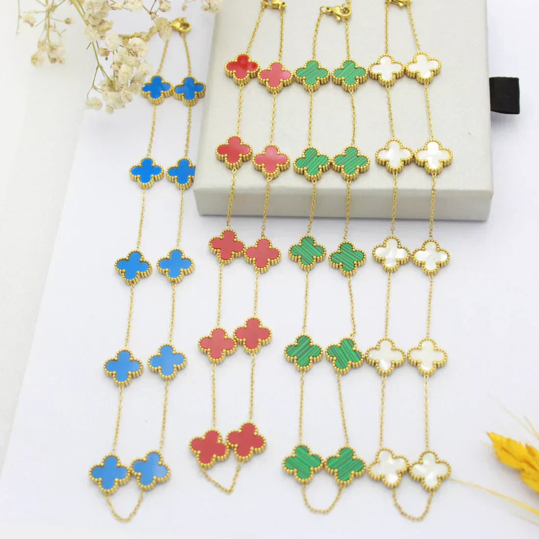 CLOVER | 10 Motief Blauwe Ketting