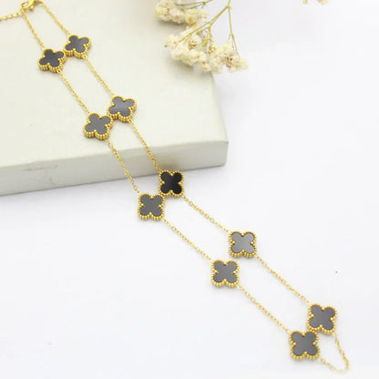 CLOVER | 10 Motief Zwarte Ketting