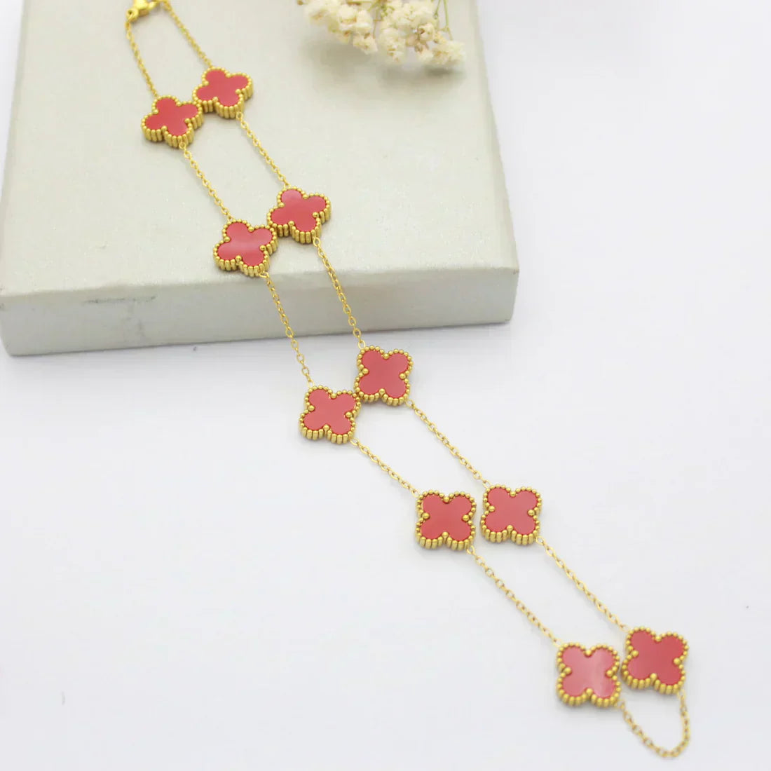 CLOVER | 10 Motief Rode Ketting