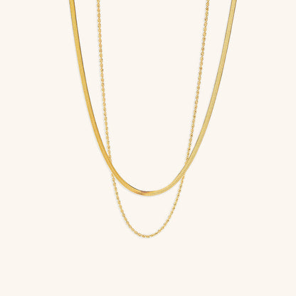 Hailey Gelaagde Gouden Ketting Necklace