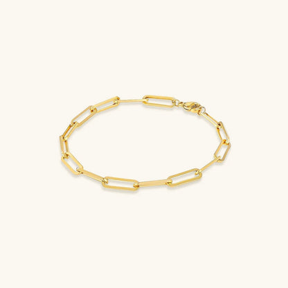 Eloise Gouden Paperclip Armband