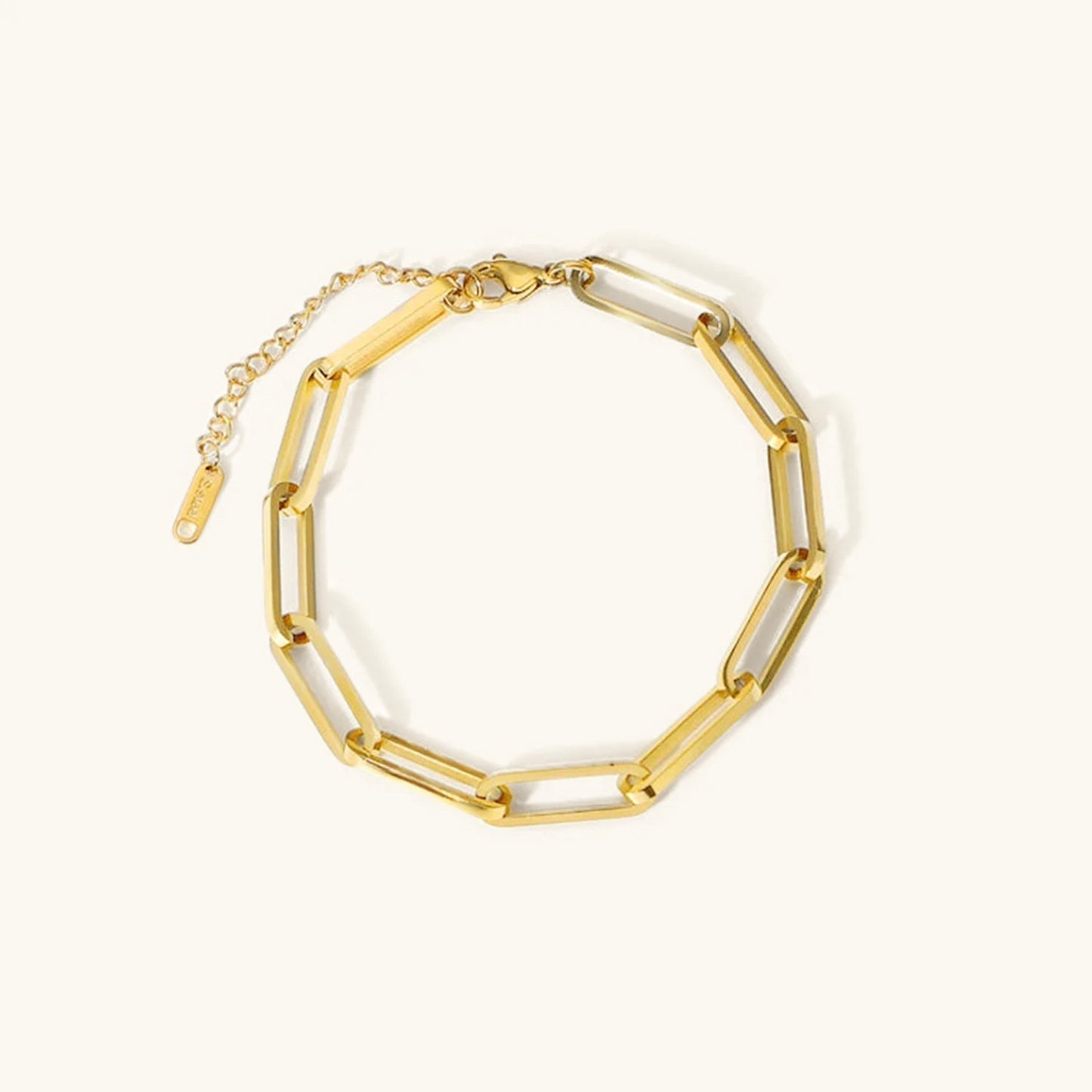 Asta Gouden Paperclip Kettingarmband