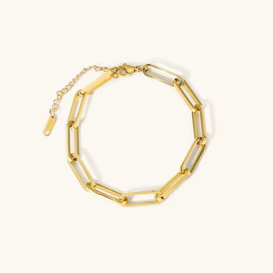 Asta Gouden Paperclip Kettingarmband