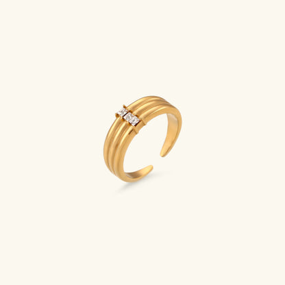 Azalea Smaragd Snit Gouden Ring