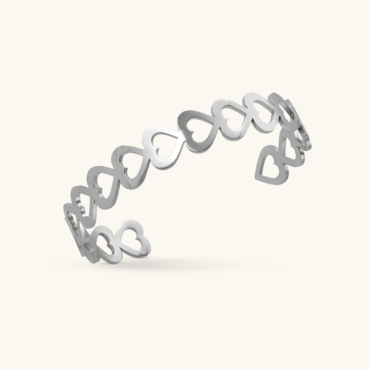 Verheven Bangle Armband - Zilver