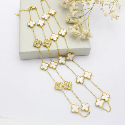 CLOVER | 10 Motief Witte Ketting