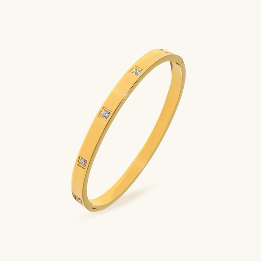 Box Stone Bracelet - Goud