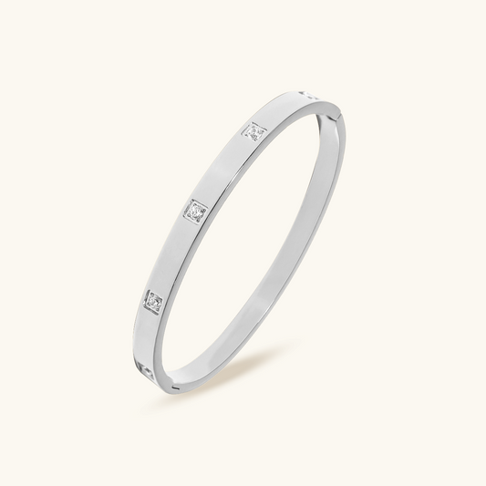 Box Stone Bracelet - Zilver