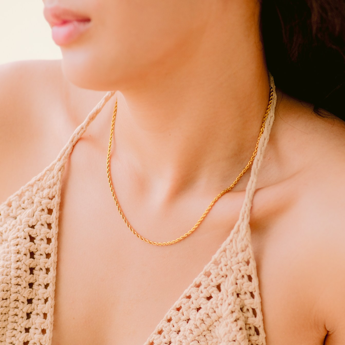 Calle Touwketting Gouden Hanger