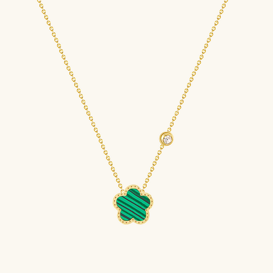 Quadrofolio Hanger Ketting - Goud/Groen