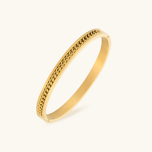 Curb Chain Bangle Armband - Goud