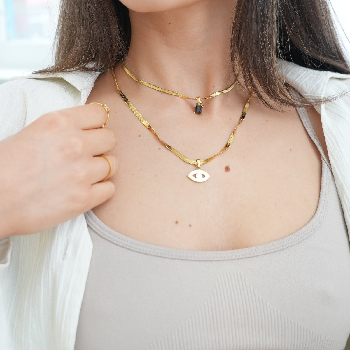 Perugia Slangenketting Hanger Ketting - Goud