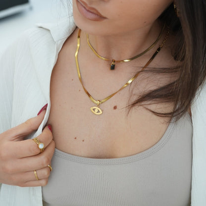 Perugia Slangenketting Hanger Ketting - Goud