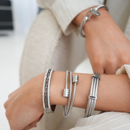 Twister Bangle Armband - Zilver