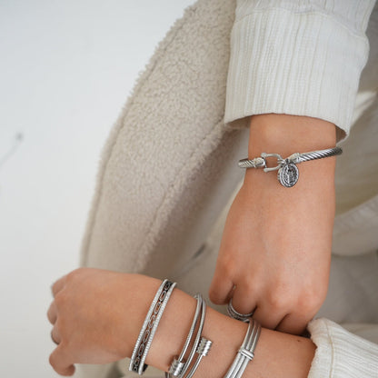 Munt Hanger Armband - Zilver