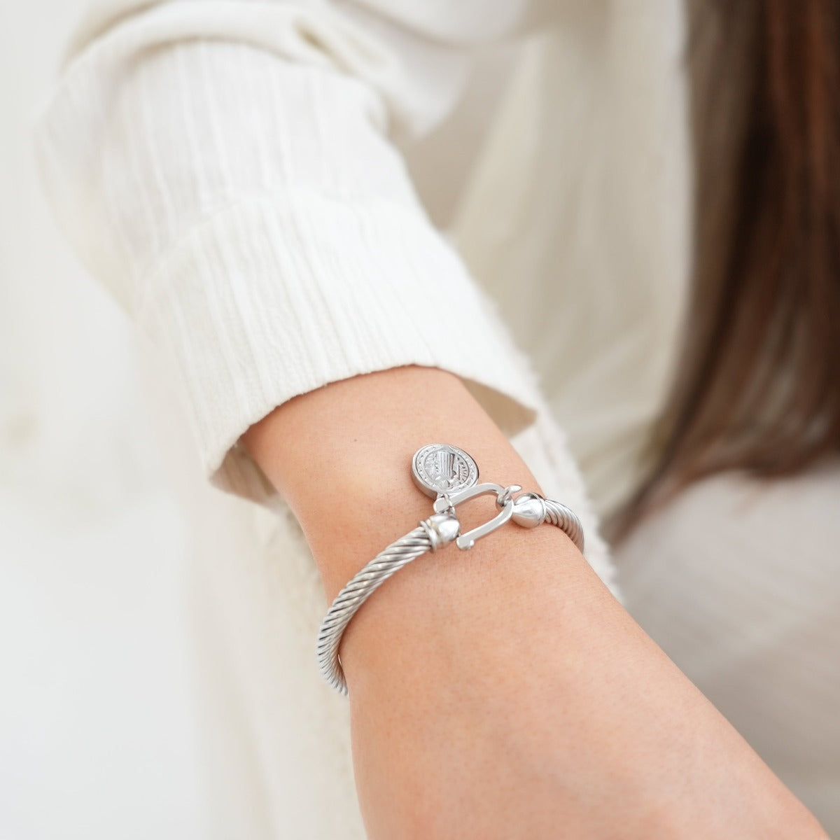 Munt Hanger Armband - Zilver