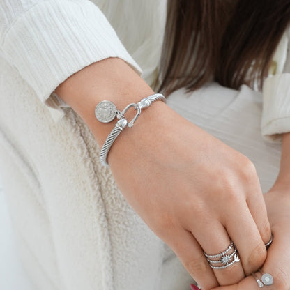 Munt Hanger Armband - Zilver