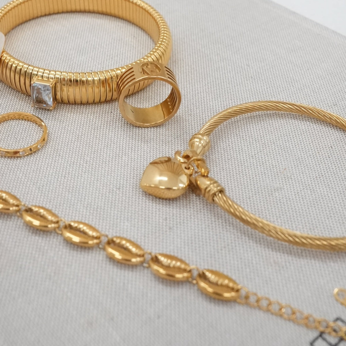 Hart Hangertje Armband - Goud