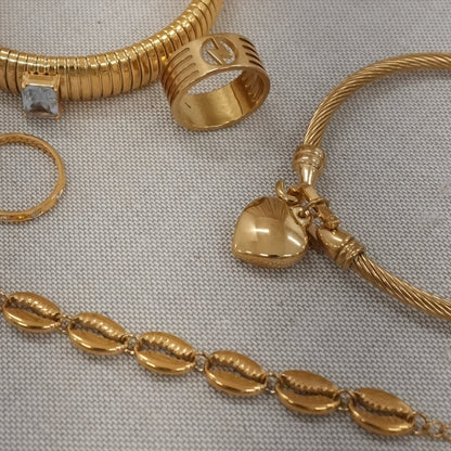 Hart Hangertje Armband - Goud