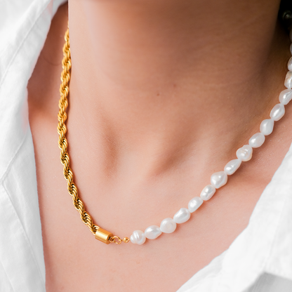 Dualia Gouden Parelketting