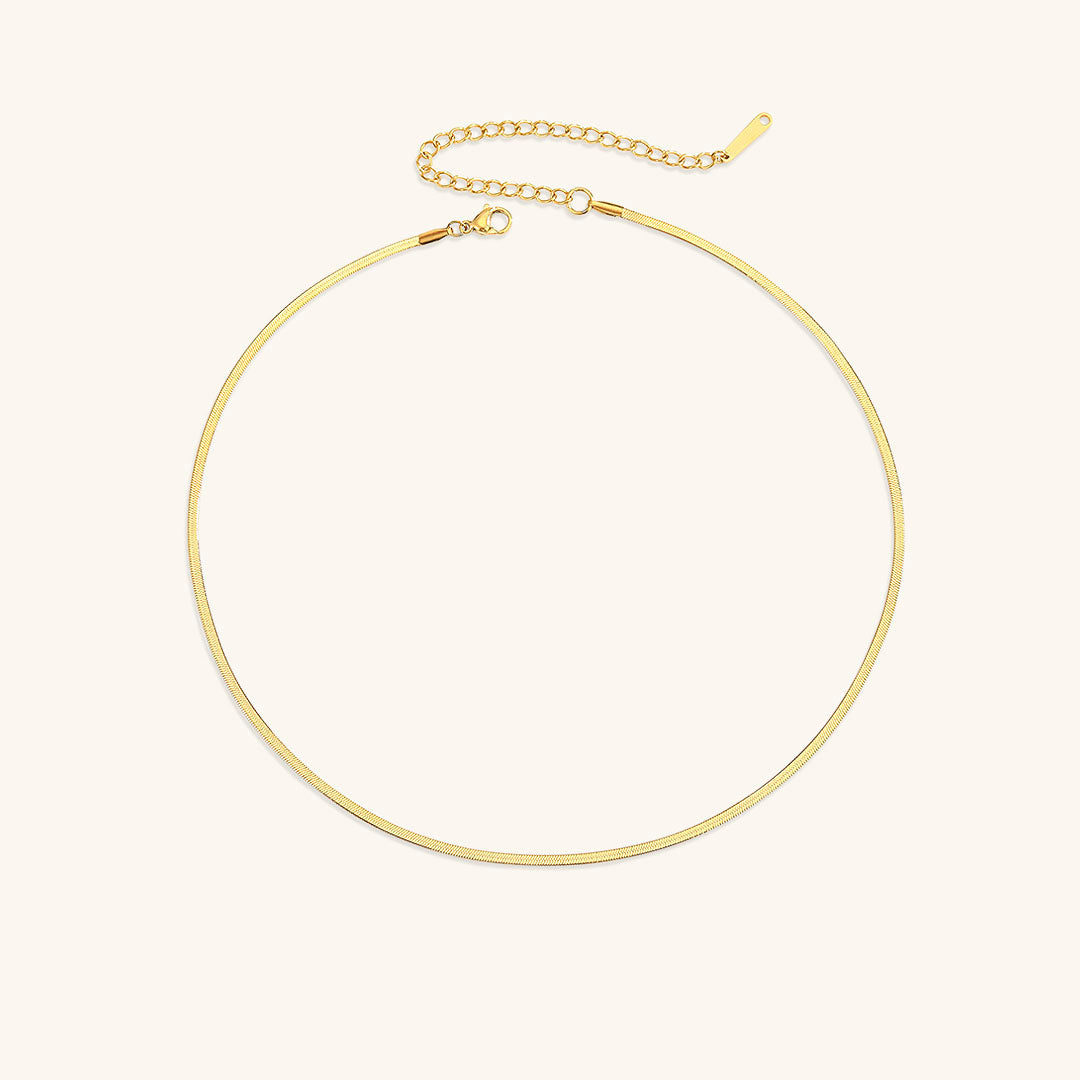 Elizabeth Gouden Herringbone Ketting