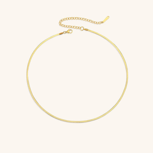 Elizabeth Gouden Herringbone Ketting