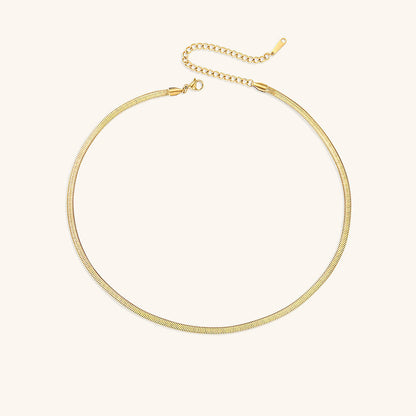 Elizabeth Gouden Herringbone Ketting