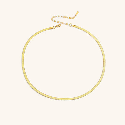 Elizabeth Gouden Herringbone Ketting