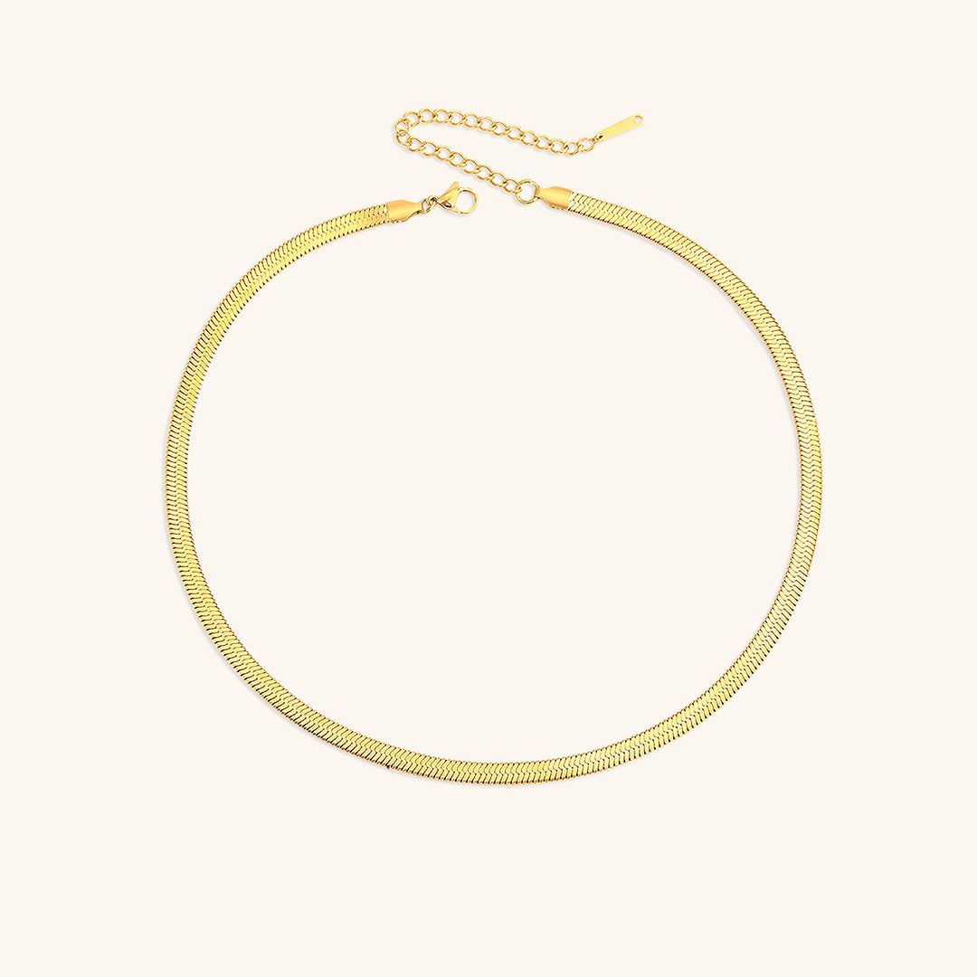 Elizabeth Gouden Herringbone Ketting