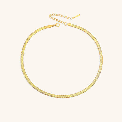 Elizabeth Gouden Herringbone Ketting