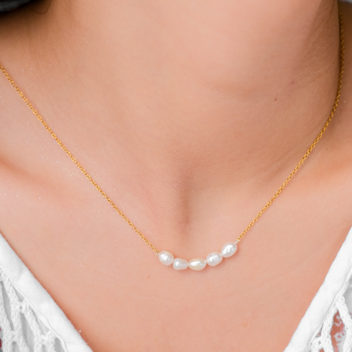 Elle Gouden Parel Ketting