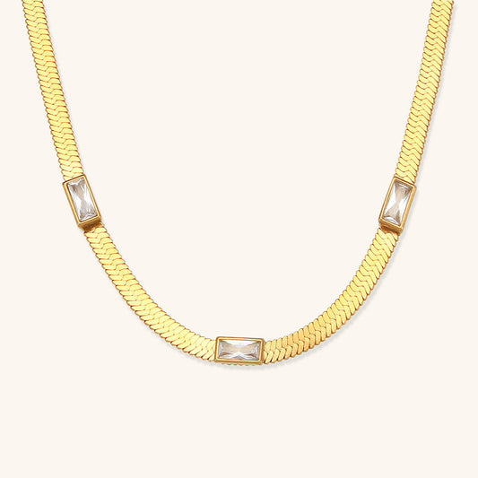 Eve Herringbone Gouden Ketting