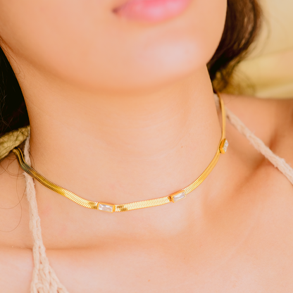 Eve Herringbone Gouden Ketting